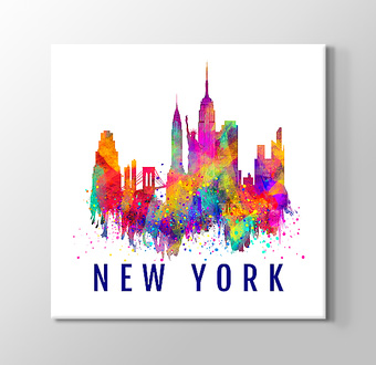 New York Renkli Silüet