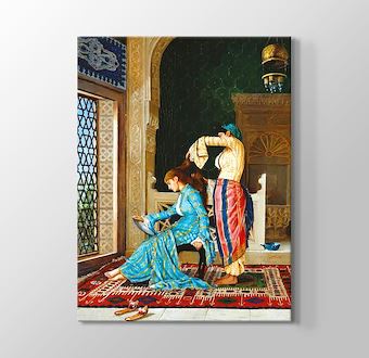 Osman Hamdi Bey – Saçlarını Taratan Kız Kanvas Tablosu