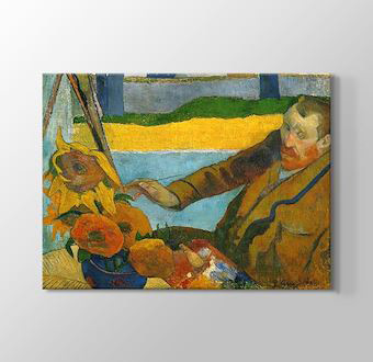Vincent van Gogh painting sunflowers - Van Gogh Ay Çiçekleri Çalışırken