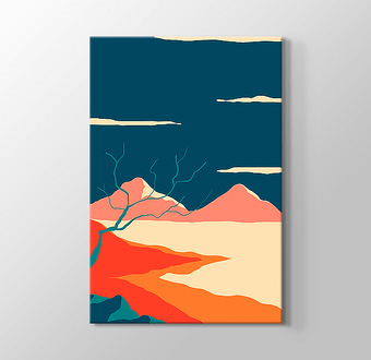 Renk Desenler - Gökyüzü ve Pembe Dağlar