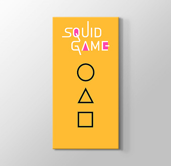 Sarı Zeminde Squid Game Şekilleri