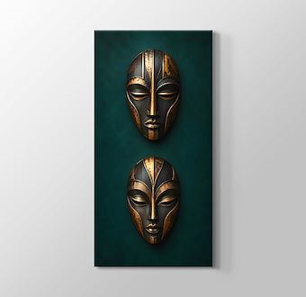 Siyah Altın Modern Afrika Maskeleri