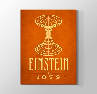 Albert Einstein - Uzay Zaman Geometrisi Kanvas Tablosu