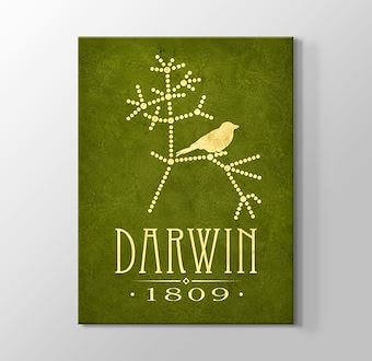 Charles Darwin - Evrim Bilimi Kanvas Tablosu