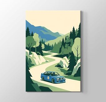 Dağ Etabı - Minimal Yarış Serisi Kanvas Tablosu
