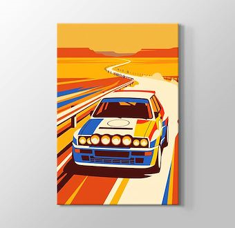 Dağ Etabı Ralli Otomobili - Sinematik Ralli Serisi Kanvas Tablosu