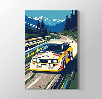 Dağların Şampiyonu - Ralli Otomobili - Sinematik Ralli Serisi Kanvas Tablosu