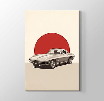 Eski Araç Koleksiyonu - Nostaljik Otomobil Serisi Kanvas Tablosu