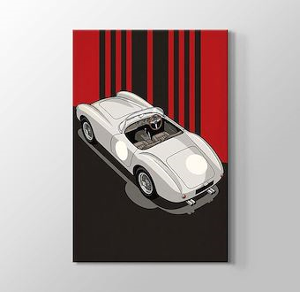Gümüş Klasik - Grafik Yarış Serisi Kanvas Tablosu