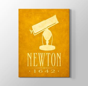 Isaac Newton - Astronomi ve Optik Kanvas Tablosu