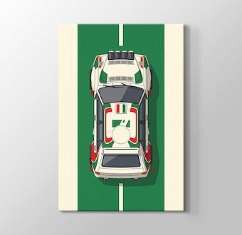 İtalyan Ruhu - Vektör Ralli Serisi Kanvas Tablosu