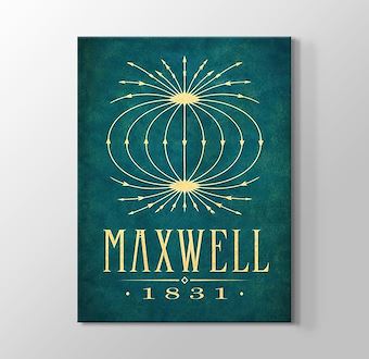 James Clerk Maxwell - Elektromanyetik Alanlar Kanvas Tablosu