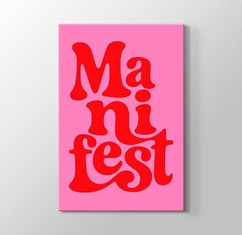 Manifest Pozitif Enerji Tipografi  Kanvas Tablosu