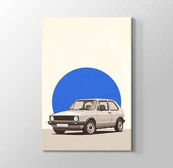 Mavi Golf - Klasik Hatchback Otomobil - Nostaljik Otomobil Serisi