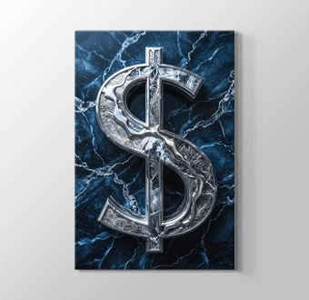 Mermer Desen Üzerinde Gümüş Dolar