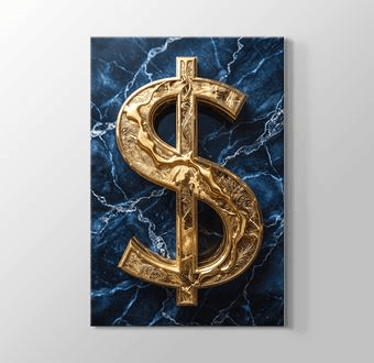 Mermer Deseni Üzerine Altın Dolar