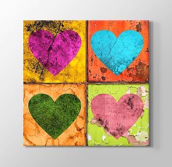 Pop Art Kalpli Desen Kanvas Tablosu