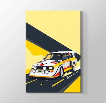 Ralli Macerası Otomobili - Sinematik Ralli Serisi Kanvas Tablosu