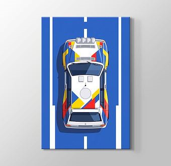 Renkli Pist - Vektör Ralli Serisi Kanvas Tablosu