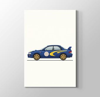 Retro Ralli Hikâyesi - Klasik Ralli Serisi Kanvas Tablosu