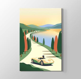Servili Yol - Minimal Yarış Serisi Kanvas Tablosu