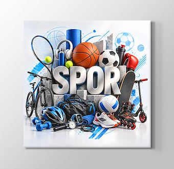 Sporun Enerjisi ve Renkli Dünyası Kanvas Tablosu