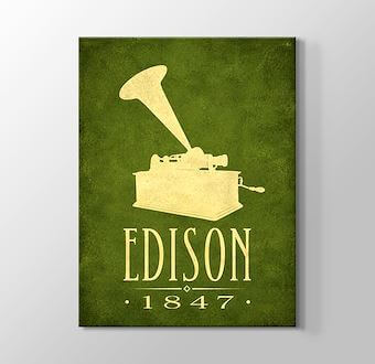 Thomas Edison - İcat ve Yenilik Kanvas Tablosu