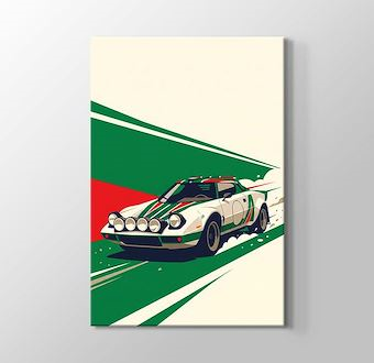 Yol Tozu Ralli Otomobili - Sinematik Ralli Serisi Kanvas Tablosu
