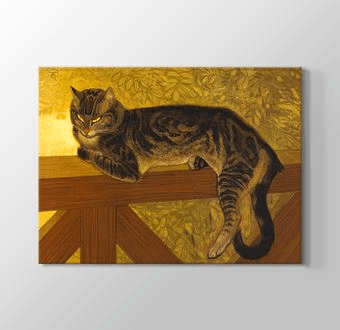 Summer: Cat on a Balustrade Kanvas Tablosu