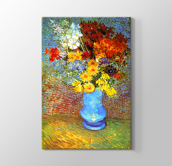 Flowers in a Blue Vase - Mavi Vazoda Çiçekler