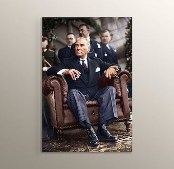 Atatürk - Benim İçin En Büyük Korunma Noktası Milletimin Gönlüdür Mdf Tablosu
