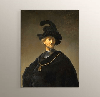 Old Man with a Gold Chain Mdf Tablosu