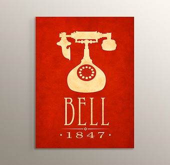 Alexander Graham Bell - Telefonun Mucidi Mdf Tablosu
