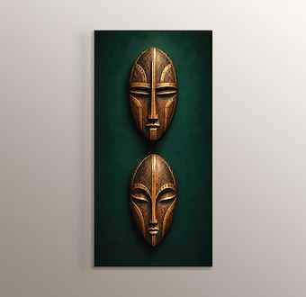 Antik Dokularda Altın Maske Sanatı Mdf Tablosu