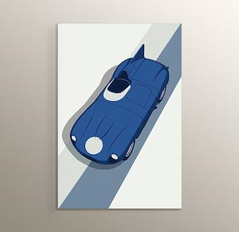 Gece Mavisi Roadster - Grafik Çizimli Yarış Serisi Mdf Tablosu