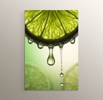 Green Lime - Yeşil Limon Mdf Tablosu
