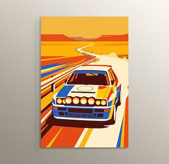 Gün Batımı Etabı - Ralli Otomobili - Sinematik Ralli Serisi Mdf Tablosu