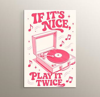 If It's Nice Play It Twice Müzik Mdf Tablosu