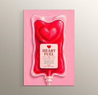 Liquid Feelings Collection - Heart Fuel Mdf Tablosu
