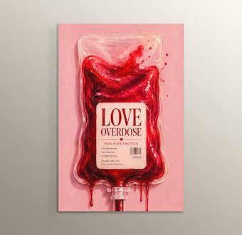 Liquid Feelings Collection - Love Overdose Extra Mdf Tablosu