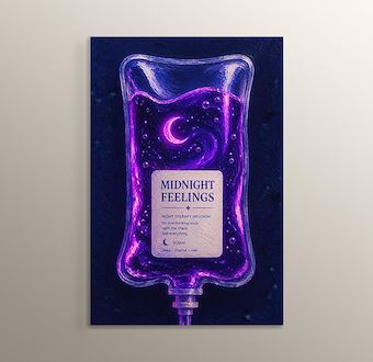 Liquid Feelings Collection - Midnight Feelings Mdf Tablosu