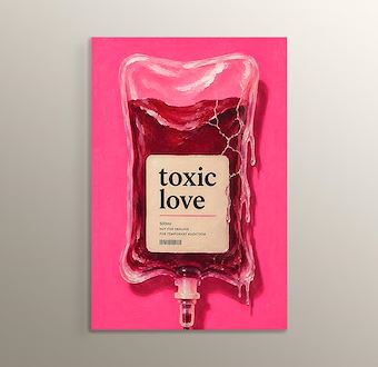 Liquid Feelings Collection - Toxic Love Mdf Tablosu