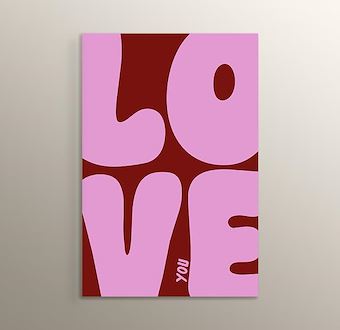 Love Modern Tipografi Dekor Mdf Tablosu