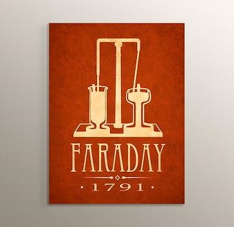 Michael Faraday - Elektromanyetizma Bilimi Mdf Tablosu