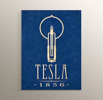 Nikola Tesla - Elektrik ve İnovasyon Mdf Tablosu