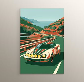 Orman Etabı Ralli Otomobili - Sinematik Ralli Serisi Mdf Tablosu