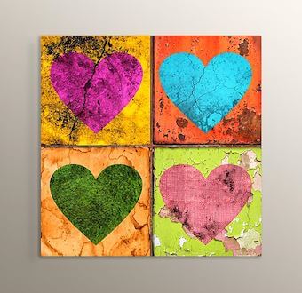 Pop Art Kalpli Desen Mdf Tablosu