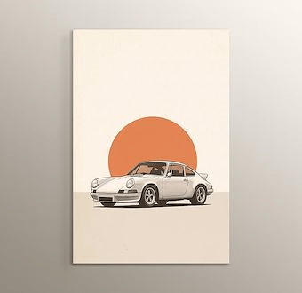 Retro 911 - Klasik Spor Otomobil - Nostaljik Otomobil Serisi Mdf Tablosu