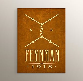 Richard Feynman - Kuantum Fiziği Diyagramı Mdf Tablosu
