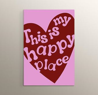 This Is My Happy Place - Mutluluk Köşesi Mdf Tablosu